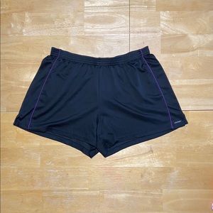 XL Black and Purple athletic shorts